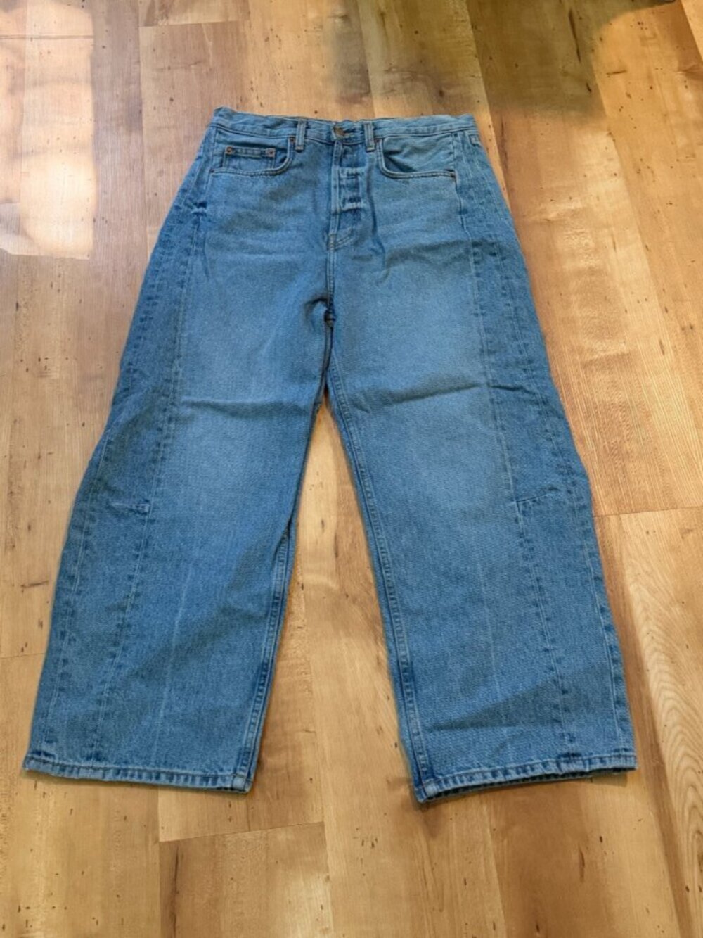 B-Sides Barrel Leg Lasso Jeans Vintage Tate, sz 30 but 33" waist